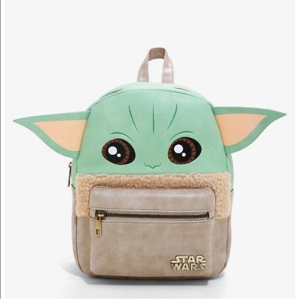 Star Wars l Backpack - Green and Beige Baby Yoda Like new